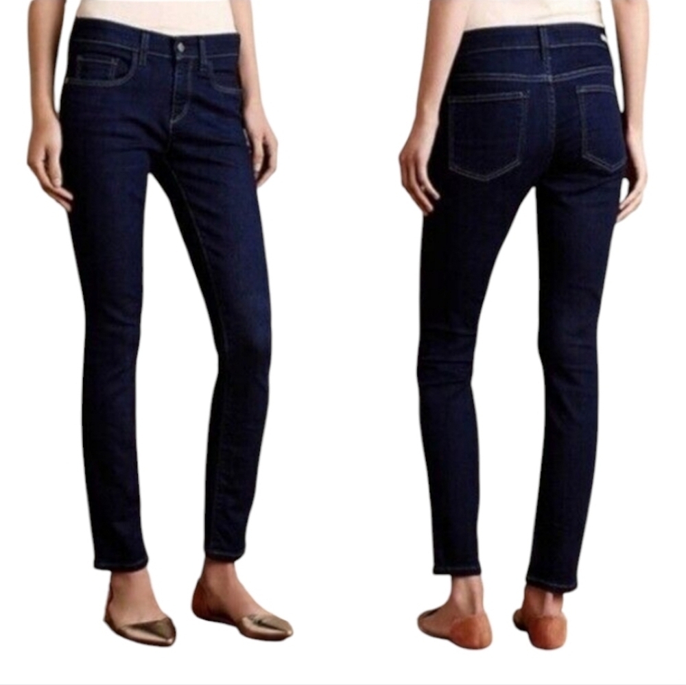 Anthropologie Womens Pilcro Stet Dark Wash Ankle Skinny Jeans‎ Size 27
